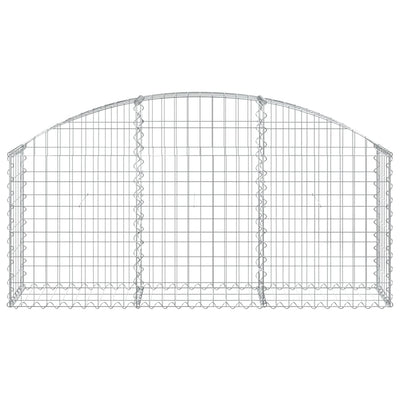 Arched Gabion Basket 150x30x60/80 cm Galvanised Iron