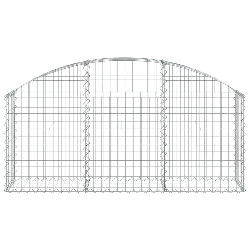 Arched Gabion Basket 150x30x60/80 cm Galvanised Iron