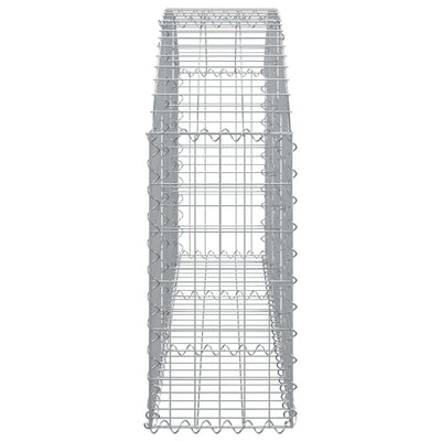 Arched Gabion Basket 150x30x60/80 cm Galvanised Iron