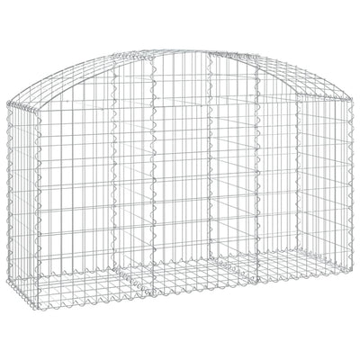 Arched Gabion Basket 150x50x80/100 cm Galvanised Iron