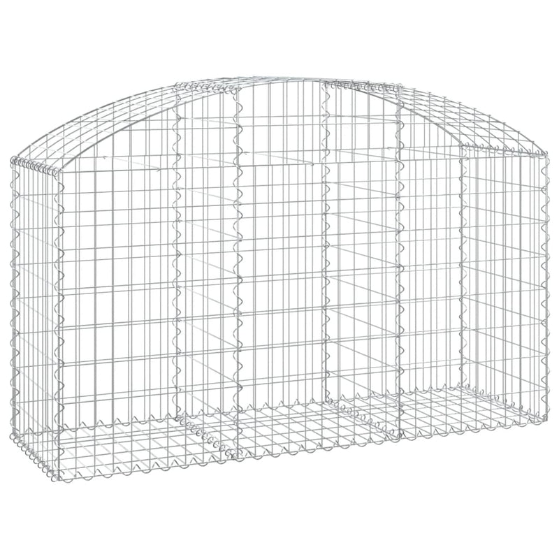 Arched Gabion Basket 150x50x80/100 cm Galvanised Iron