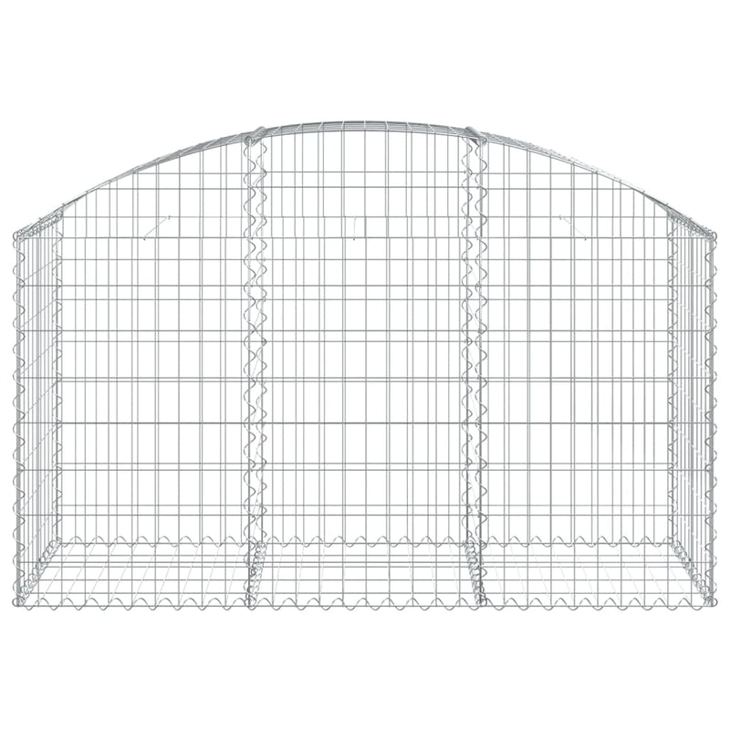 Arched Gabion Basket 150x50x80/100 cm Galvanised Iron