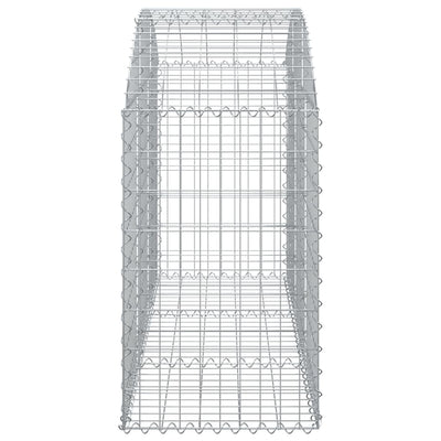 Arched Gabion Basket 150x50x80/100 cm Galvanised Iron