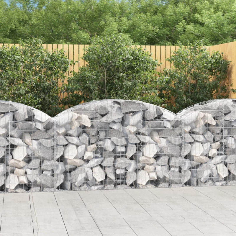 Arched Gabion Basket 150x50x80/100 cm Galvanised Iron