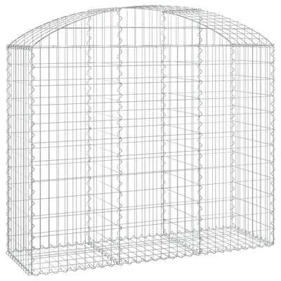 Arched Gabion Basket 150x50x120/140 cm Galvanised Iron