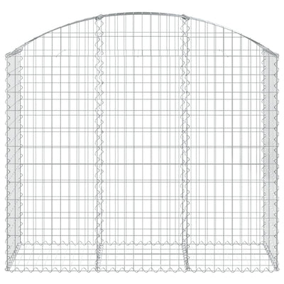 Arched Gabion Basket 150x50x120/140 cm Galvanised Iron