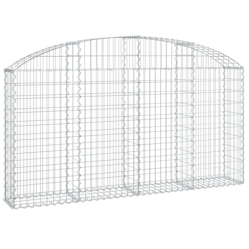 Arched Gabion Basket 200x30x100/120 cm Galvanised Iron