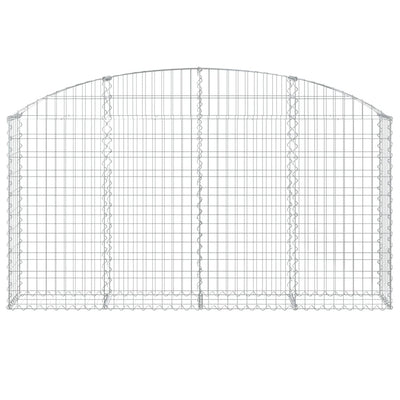 Arched Gabion Basket 200x30x100/120 cm Galvanised Iron