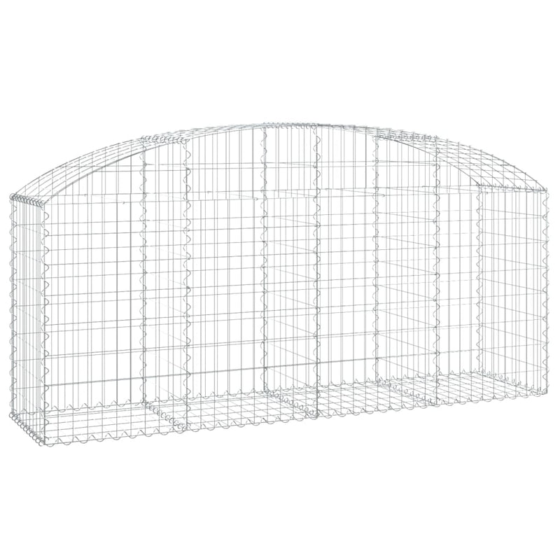 Arched Gabion Basket 200x50x80/100 cm Galvanised Iron