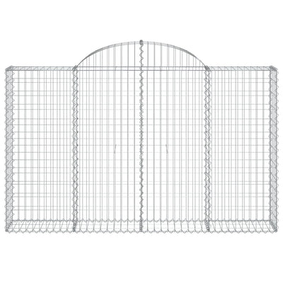 Arched Gabion Basket 200x30x120/140 cm Galvanised Iron