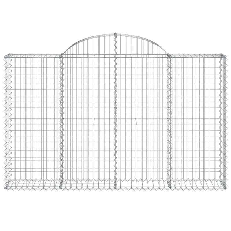 Arched Gabion Basket 200x30x120/140 cm Galvanised Iron