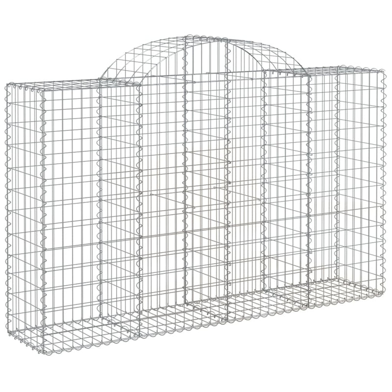 Arched Gabion Basket 200x50x120/140 cm Galvanised Iron