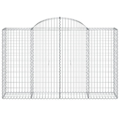 Arched Gabion Basket 200x50x120/140 cm Galvanised Iron