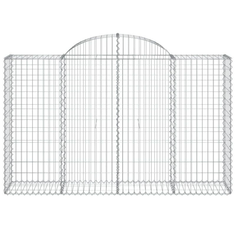 Arched Gabion Basket 200x50x120/140 cm Galvanised Iron