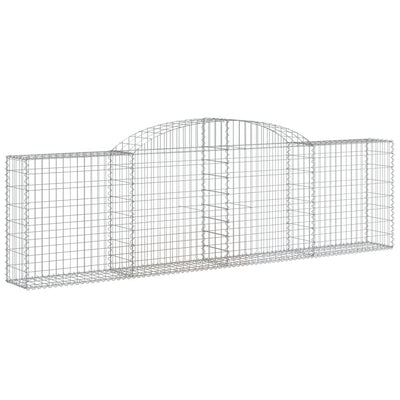 Arched Gabion Basket 300x30x80/100 cm Galvanised Iron