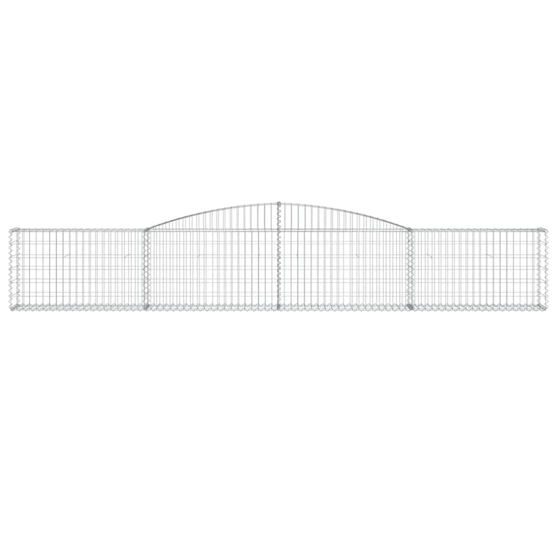 Arched Gabion Basket 400x30x60/80 cm Galvanised Iron