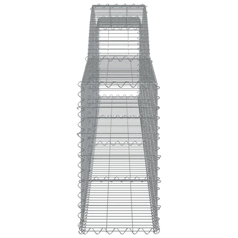 Arched Gabion Basket 400x30x60/80 cm Galvanised Iron