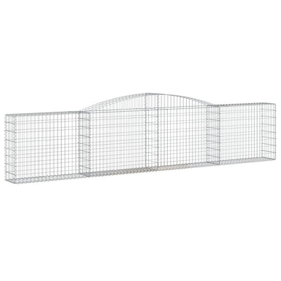 Arched Gabion Basket 400x30x80/100 cm Galvanised Iron