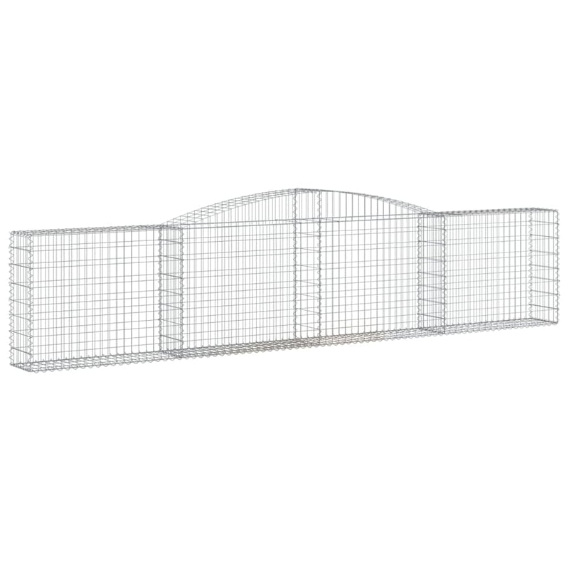 Arched Gabion Basket 400x30x80/100 cm Galvanised Iron