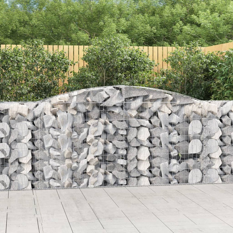 Arched Gabion Basket 400x50x100/120 cm Galvanised Iron