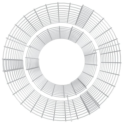 Gabion Fire Pit Ø 50 cm Galvanised Iron