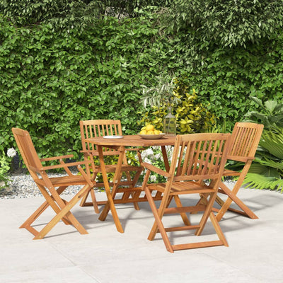 5 Piece Garden Dining Set Solid Wood Acacia