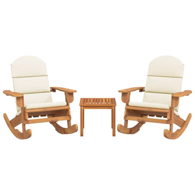 3 Piece Adirondack Garden Lounge Set Solid Wood Acacia