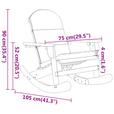 3 Piece Adirondack Garden Lounge Set Solid Wood Acacia