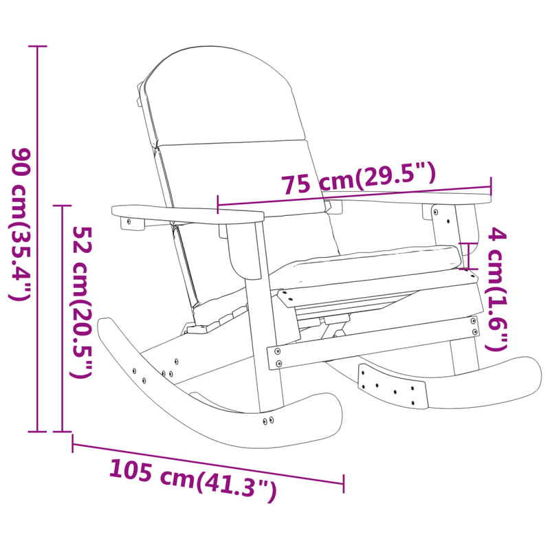 3 Piece Adirondack Garden Lounge Set Solid Wood Acacia