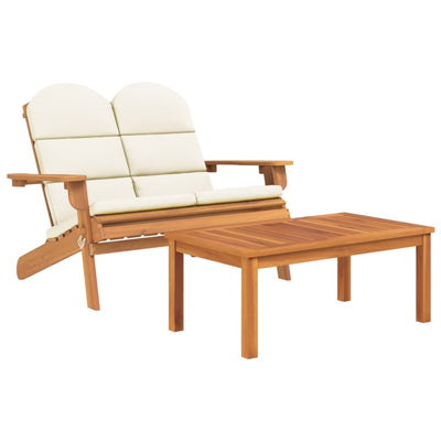 4 Piece Adirondack Garden Lounge Set Solid Wood Acacia