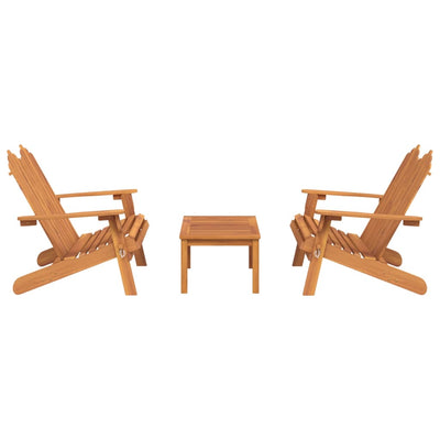 3 Piece Adirondack Garden Lounge Set Solid Wood Acacia