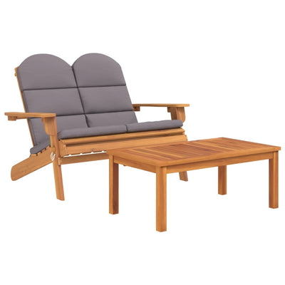 5 Piece Adirondack Garden Lounge Set Solid Wood Acacia