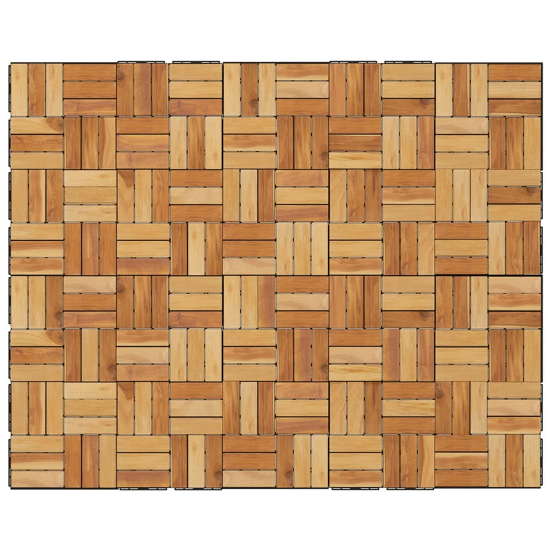 Decking Tiles 20 pcs 30x30 cm Solid Wood Teak