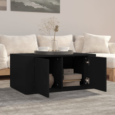 Coffee Table Black 80x50x36 cm Engineered Wood