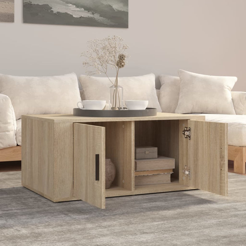 Coffee Table Sonoma Oak 80x50x36 cm Engineered Wood