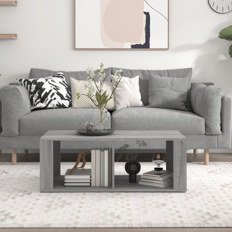 Coffee Table Grey Sonoma 100x50x36 cm Engineered Wood