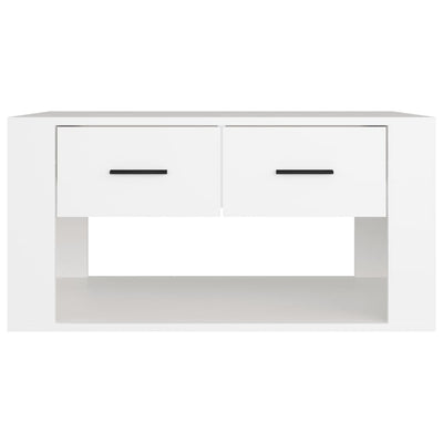 Coffee Table White 80x50x40 cm Engineered Wood