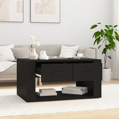 Coffee Table Black 80x50x40 cm Engineered Wood