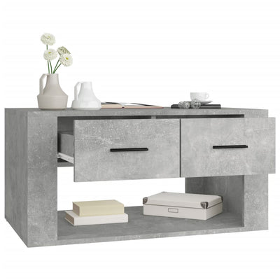 Coffee Table Concrete Grey 80x50x40 cm Engineered Wood