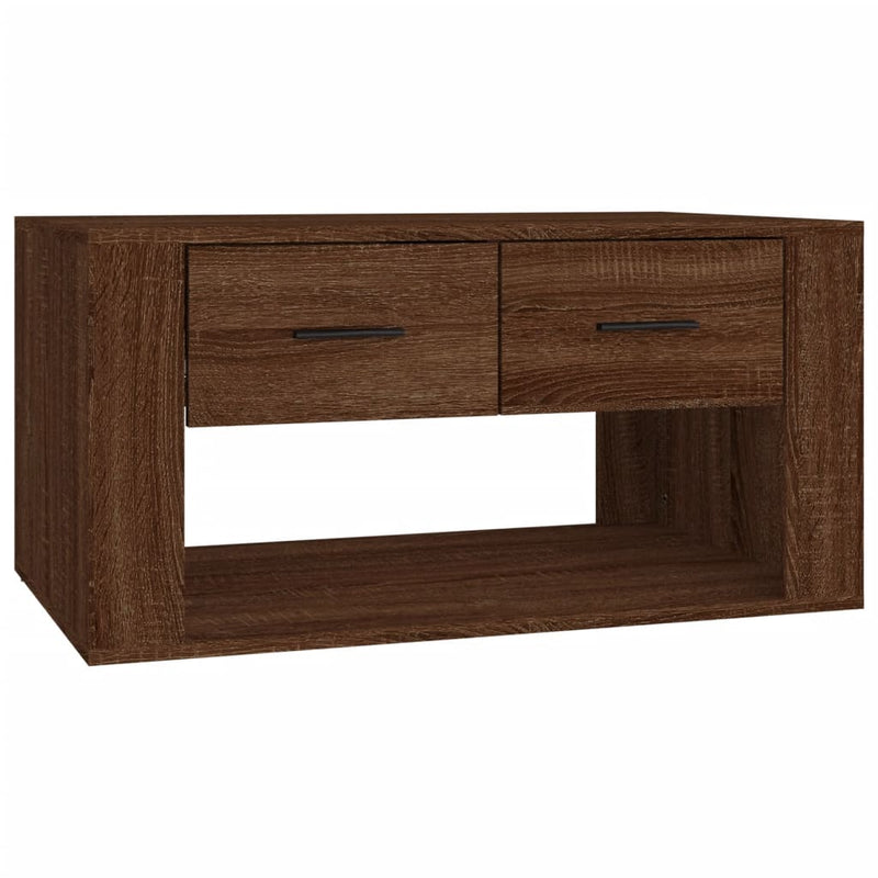 Coffee Table Brown Oak 80x50x40 cm Engineered Wood