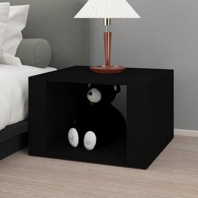 Bedside Table Black 57x55x36 cm Engineered Wood