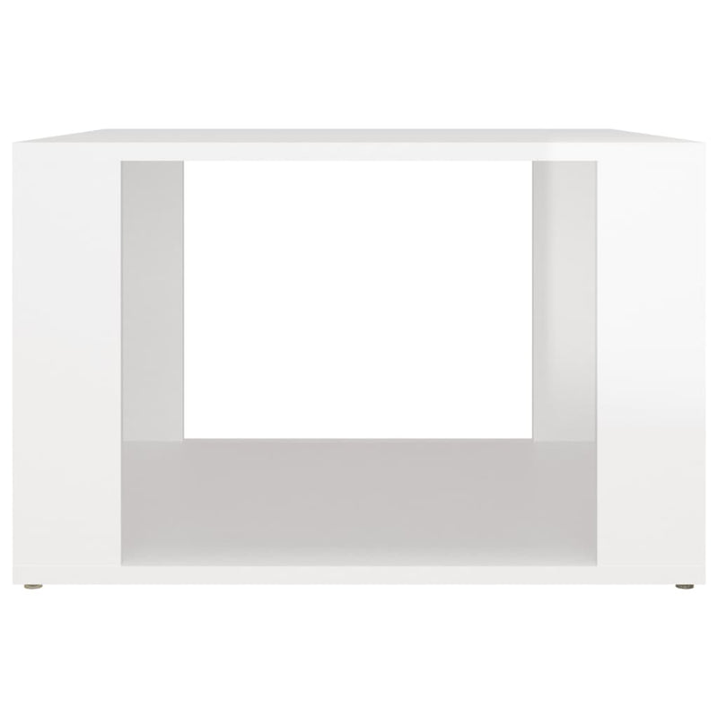 Bedside Table High Gloss White 57x55x36 cm Engineered Wood