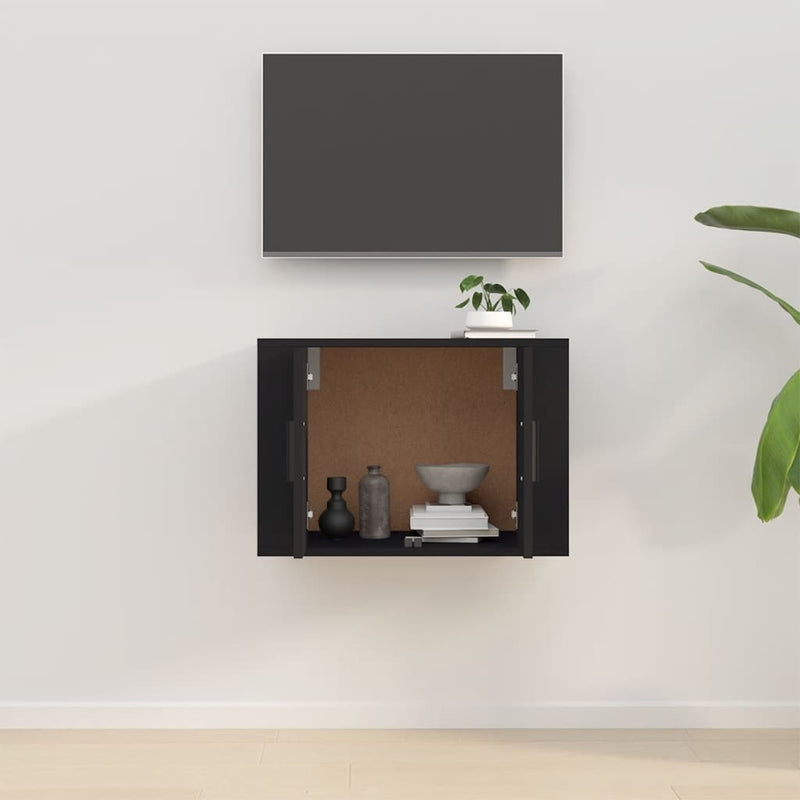 Wall Mounted TV Cabinet Black 57x34.5x40 cm