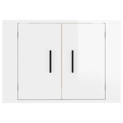 Wall Mounted TV Cabinet High Gloss White 57x34.5x40 cm