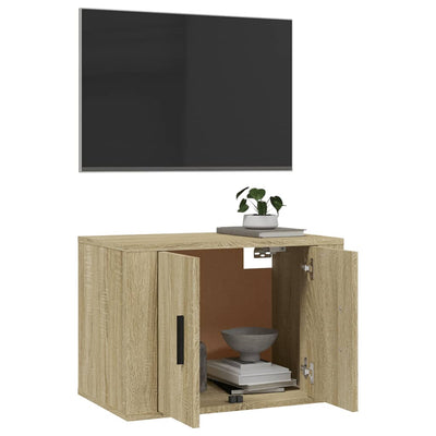 Wall Mounted TV Cabinet Sonoma Oak 57x34.5x40 cm