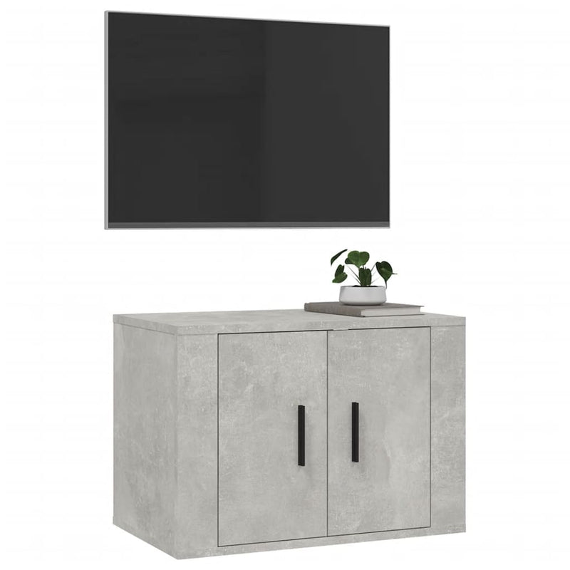 Wall Mounted TV Cabinet Concrete Grey 57x34.5x40 cm