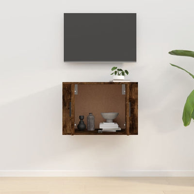 Wall Mounted TV Cabinet Smoked Oak 57x34.5x40 cm