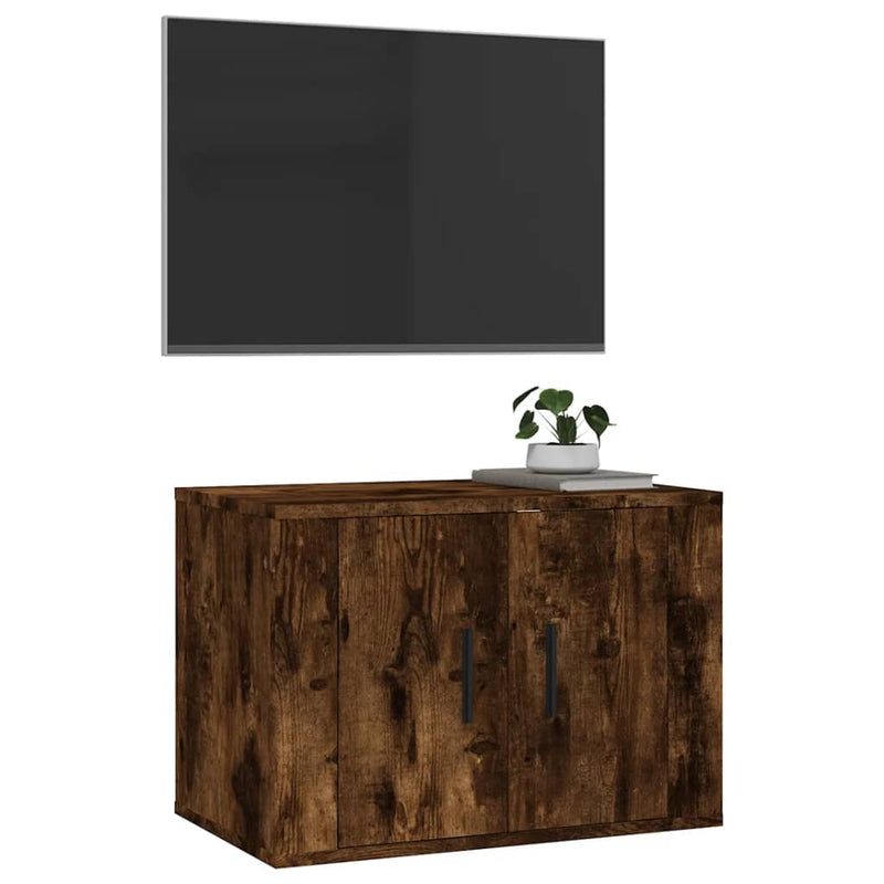 Wall Mounted TV Cabinet Smoked Oak 57x34.5x40 cm