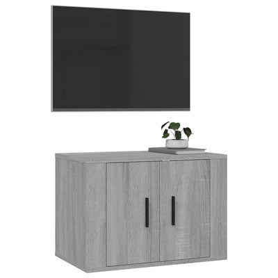 Wall Mounted TV Cabinet Grey Sonoma 57x34.5x40 cm