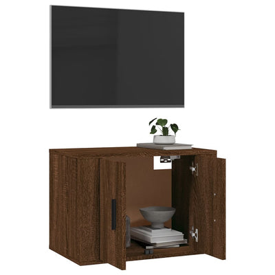 Wall Mounted TV Cabinet Brown Oak 57x34.5x40 cm